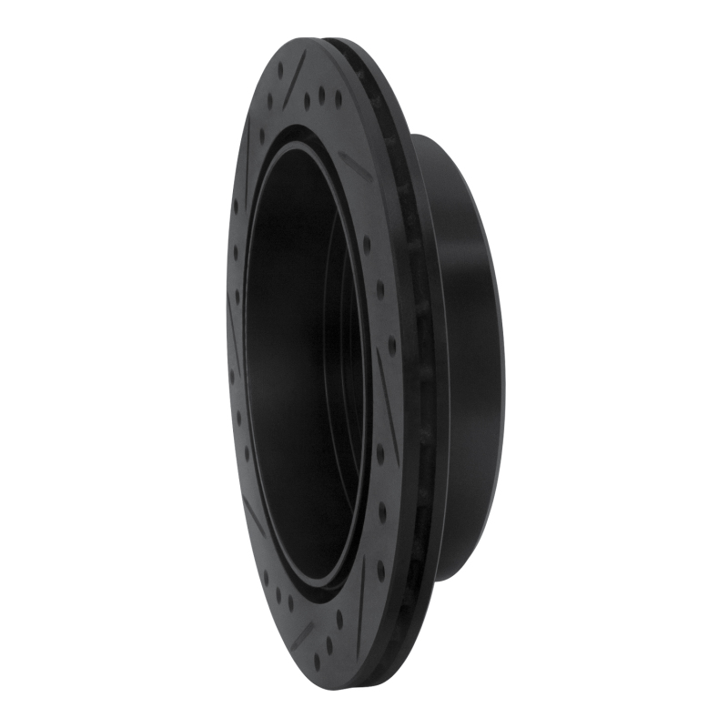 Mazda 929 Brake Rotor (1) - Rear Right - R1 Concepts - Drilled & Slotted - Black - `92-`06